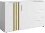 Cassettiera Combinata Vanadilo 3 - Rovere Artigianale / Bianco