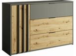 Cassettiera Combinata Guaduas - Rovere Artigianale / Grafite