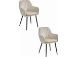 Sedia Valora Lugo, Velluto Beige, Gambe Nere X2 | Coppia Di Sedie In Velluto Beige Con Una Robusta Base Nera
