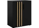 Cassettiera Con Ante Vanadilo 1 - Rovere Artigianale / Nero