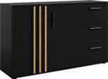 Cassettiera Combinata Vanadilo 3 - Rovere Artigianale / Nero