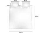 Biancheria Da Letto Monocolore Reversibile 100% Raso Di Cotone Con Cerniera Per Letto Singolo E Matrimoniale Grigio/Antracite 200 X 200 Cm + 2X 80 X 80 Cm