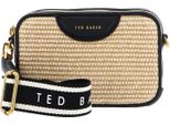 Ted Baker Borsa A Tracolla Baria Mini Webbing Faux Raffia Camera Bag Black Nero