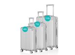 Voyagoux® - Set Di Valigie Da Viaggio - 3 Pezzi - Valigia Da Viaggio Con Ruote - Argento - Chiusura Tsa