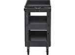 Carrello Universale Per Carichi Pesanti Succebuy Con 3 Ripiani, Portata 250 Kg, Carrello In Plastica Scorrevole Con Ruote Girevoli A 360° (2 Con Freno), Maniglia Ergonomica Per Stoccaggio/Garage/Pulizia