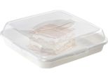 Kadax Contenitore Quadrato In Plastica Per Torte Da Forno Con Coperchio