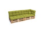 Pokar Cuscini Per Pallet Con Bella Trapuntatura Cuscino Per Divano In Pallet, Dimensioni:Set Di 6, Colore:Lime
