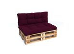 Pokar Cuscino Per Pallet Con Bella Trapuntatura Cuscino Per Divano In Pallet, Dimensioni: Set Cuscino Di Seduta 120X80 + Cuscino Di Schienale 120X40, Colore: Viola