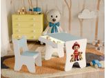 Happy Babies - Set Di Scrivania E Sedia Per Bambini, Tavolo Da Gioco Ergonomico Con Ampio Cassetto - Tavolo Da Gioco E Apprendimento Per Bambini - Mobili Per Bambini, Vigili Del Fuoco