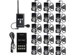 Retekess T130S Upgrade Sistema Audio Per Guide Turistiche, Attrezzatura Per Guida Turistica Whisper Audio, 49 Canali, Con Barra Di Ricarica TT002 A 16 Slot, Per Fabrib Itinerante