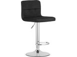 Sgabello Valora Prot, Velluto Nero, Base Cromata - Sgabello In Velluto Nero Con Dettagli Cromati