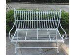 Casa Padrino Panca Da Giardino Liberty Bianca 103,5 Cm - Mobili Da Giardino Barocchi E Liberty
