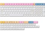 Set Di Copritastiere Nuphy Per Tastiera Meccanica Numoji Nsa Profile Dye-Sub Pbt Copritastiere Luminose / Tutto In Uno