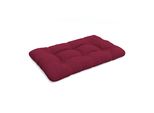Pokar Cuscino Per Pallet Con Bella Trapuntatura Cuscino Per Divano In Pallet, Dimensioni: Cuscino Di Seduta 120 X 80, Colore: Rosso Scuro