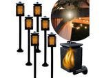 Blixtar 6X Solar 3In1 Lampada Led Da Giardino, Lanterna, Torcia A Effetto Fiamma