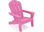 Costway Sedia A Sdraio Per Bambini, Sedia A Sdraio In Hdpe, Sedia Da Giardino Con Schienale E Braccioli Per Bambini Da 3-8 Anni, Rosa