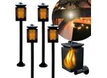 Blixtar 4X Solar 3In1 Lampada Led Da Giardino, Lanterna, Torcia Effetto Fiamma Lanterna