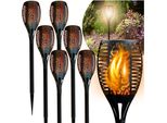 Blixtar 6X Giardino Grande Lampada Solare Led 96, Kit Torcia Fiamma Lanterna