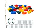 Succebuy 25 Set Di Prese Da Arrampicata, Prese Da Parete Di Diverse Dimensioni E Colori Per Bambini E Adulti, Prese Da Parete Per Arrampicata, Corda Annodata E Materiale Di Fissaggio