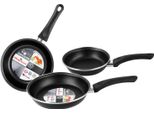 Magefesa Kenia Set 3 Padelle 18-20-24 Cm, Induzione, Rivestimento Antiaderente Senza Pfoa Nero