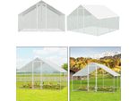 Jayseuw Pollaio Pollaio Tetto Pollame Casa Piccolo Animale Stalle Ruspanti Recinto Con Porta Con Serratura, 3 X 3 X 2 M
