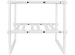 2 Livelli Rack Lavello Gabinetto Organizzatore Stoccaggio Telescopico Scaffale Cucina Bagno Titolare