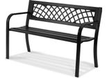 Succebuy Panca Da Giardino Per Esterni 46" In Metallo, Portata 480 Lbs, Con Schienale E Braccioli, Ideale Per Patio, Parco, Cortile, Portico Anteriore"