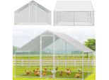 Pollaio Aopunly Pollaio Tetto Pollame Casa Piccoli Animali Stalle All'aperto Recinto Con Porta Con Serratura, 3 X 3 X 2 M