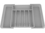Organizzatore Di Utensili Espandibile Comodo Portaposate Salvaspazio Portaposate Divisorio Per Cassetto Da Cucina Grigio