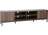 Mobile Porta Tv Rettangolare 2 Ante L200 Cm Legno Scuro - Oviala Ketry