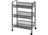 Carrello Da Cucina Mobile Valora Con Ruote, 3 Ripiani | Carrello Da Cucina A 3 Livelli Con Design Mobile
