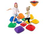 Costway 11 Pezzi Per Bambini, Blocchi Di Equilibrio Da Interno/Esterno Per Bambini Con Bordo Completamente Antiscivolo Per Bambini A Partire Dai 3 Anni Di Età