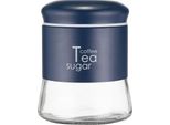 Kadax Contenitore Per Caffè, Tè, Zucchero, 750 Ml, Vetro Con Coperchio, Cucina, Blu Navy