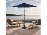 Lvhom Ombrellone Ø 264 Cm, Protezione Solare Upf 50+, Ombrellone A Sbalzo, Ombrellone Da Mercato, Blu