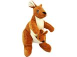Canguro Di Peluche Con Bambino - Circa 23 Cm