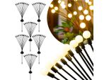 Blixtar 6X Lampada Solare Da Giardino 10X Led Controllata Luce Sferica Per Alberi