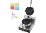 Succebuy Ferro Per Waffle Commerciale, 1230 W, Rotondo, Antiaderente In Acciaio Inox, Controllo Della Temperatura E Del Tempo, Maniglia, Per Ristoranti, Panetterie, Snack Bar, Famiglie