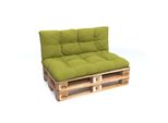 Pokar Cuscino Per Pallet Con Bella Trapuntatura Cuscino Per Divano In Pallet, Dimensioni: Set Cuscino Di Seduta 120X80 + Cuscino Di Schienale 120X40, Colore:Lime
