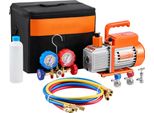 Succebuy Pompa Per Vuoto Ca Da 3,5 Cfm, Rotativa A Palette Monostadio, Set Di Manometri Per R134A, R12, R22, R502A, Kit Di Refrigerazione Hvac Con Tubi Flessibili