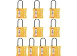 10Pcs 3Mm Lockout -Tagout -Lock Durevole 4 -Hole - Nylon Isolato - Energia Di Sicurezza - Lucchetto Di Isolamento