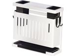 Coltelli Da Cucina Rack Per Bacchette Con Vassoio Di Drenaggio Montato A Parete Utensile Multifunzionale Portacoltelli Organizzatore Bianco