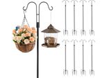 Vevor Gancio Da Pastore Confezione Da 8, Gancio Da Pastore 156 Cm, Palo Per Lanterna A Doppio Gancio Da Giardino, Gancio Da Giardino Spesso 1,9 Cm Per Appendere Mangiatoie Per Colibrì, Cestini Per Piante, Lanterne Solari, Campane A Vento