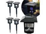 Blixtar 4X Insetticida Solare 2In1 Led Giardino Lanterna Luce Zanzare