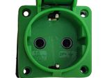Presa Di Corrente Incorporata 230V 16A IP54 Presa Di Corrente A Parete Verde Sistema Schuko Tpe 0589