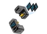 Inf Adattatore USB-C A USB-C 240W Con Display Digitale A U Nero (2 Pezzi) Trasparente+Nero