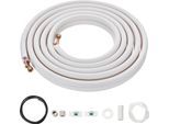 Succebuy Set Di Linee Mini Split Da 25 Piedi, Tubo Di Rame Con Diametro Esterno Di 6,4 E 12,7 Mm E Isolamento A Tre Strati, Per Condizionamento/Pompa Di Calore E Hvac, Incluso Cavo Di Collegamento Da 27 Piedi