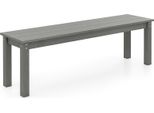 Panca Da Giardino Costway Resistente Alle Intemperie, Panca In Plastica A 3 Posti, Panca Da Balcone Senza Schienale, Panca Da Patio, Panca Da Parco, Caricabile Fino A 340 Kg, Grigio