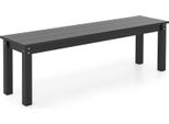 Panca Da Giardino Costway Resistente Alle Intemperie, Panca A 3 Posti In Plastica, Panca Da Balcone Senza Schienale, Panca Da Patio Panca Da Parco Fino A 340 Kg Di Portata, Nero