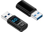 Inf Adattatore Usb A Maschio A Tipo C Femmina Con Display Digitale - Set Da 2