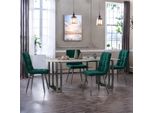 Set Di 4 Sedie Per Sala Da Pranzo Proximax, Sedie Da Cucina In Tessuto Tecnico, Sedie Imbottite, Sedie Da Soggiorno Con Piedini In Metallo Nero, Per Sala Da Pranzo, Sala D'attesa E Soggiorno, Grigio